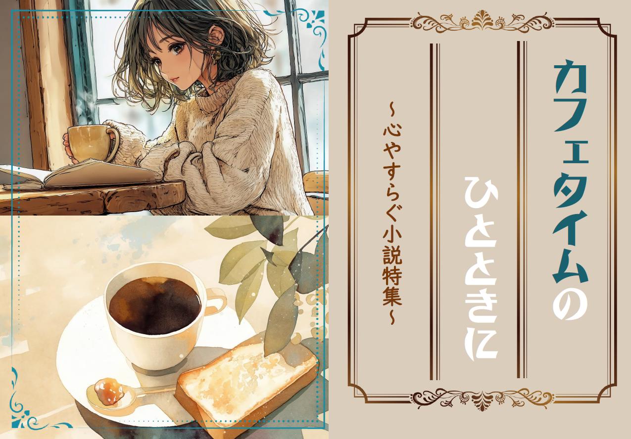 一般展示「カフェタイムのひとときに～心やすらぐ小説特集」